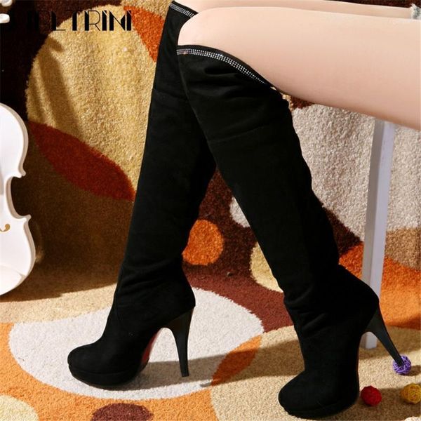 ribetrini brand new big size 43 classic platform high heels elastic knee high boots female fashion winter shoes boots women1, Black
ribetrini brand new big size 43 classic platform high heels elastic knee high boots female fashion winter shoes boots women1, Black