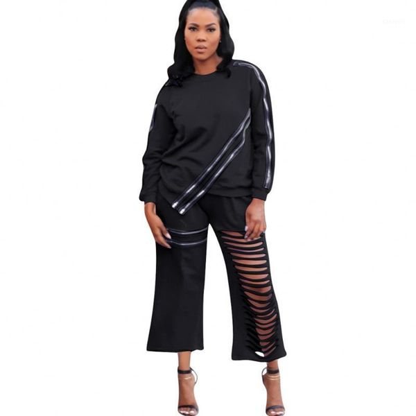 two piece set women long sleeve t shirt and wide leg pants 2 piece outfits autumn fashion hole hollow lounge wear suit1, Gray
two piece set women long sleeve t shirt and wide leg pants 2 piece outfits autumn fashion hole hollow lounge wear suit1, Gray