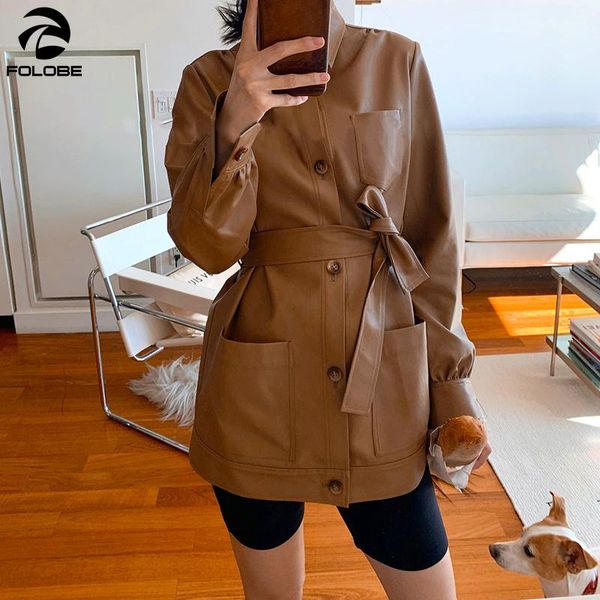 women's leather & faux folobe casual women long coat ladies pu motor jacket vintage female trench for autumn winter, Black
women's leather & faux folobe casual women long coat ladies pu motor jacket vintage female trench for autumn winter, Black