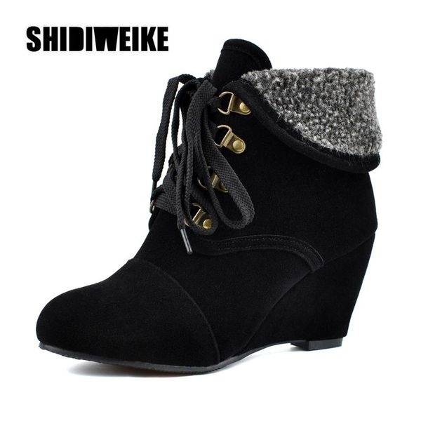 boots 2021 winter slope heel mao ankle women's high suede warm snow cotton v796, Black
boots 2021 winter slope heel mao ankle women's high suede warm snow cotton v796, Black