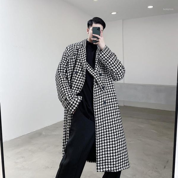 autumn winter male casual overcoat jacket men vintage houndstooth double breasted loose plaid woolen long trench coat outerwear1, Black
autumn winter male casual overcoat jacket men vintage houndstooth double breasted loose plaid woolen long trench coat outerwear1, Black