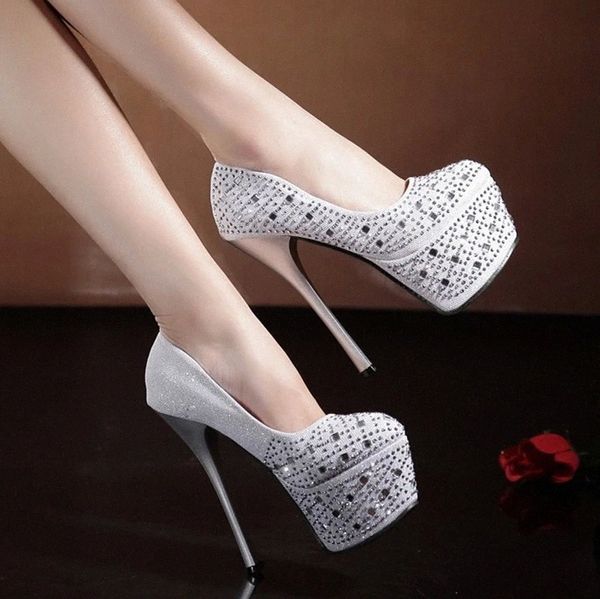 crystal women wedding shoes high heels 16cm bride shoes woman pumps shallow female pumps platform ladies model catwalk #h59j, Black
crystal women wedding shoes high heels 16cm bride shoes woman pumps shallow female pumps platform ladies model catwalk #h59j, Black