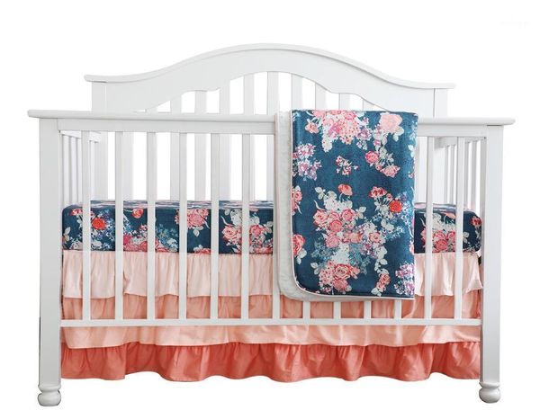 bedding sets 3 pcs set girl's crib ruffle skirt minky blanket peach floral nursery sheet ( navy coral )1
bedding sets 3 pcs set girl's crib ruffle skirt minky blanket peach floral nursery sheet ( navy coral )1