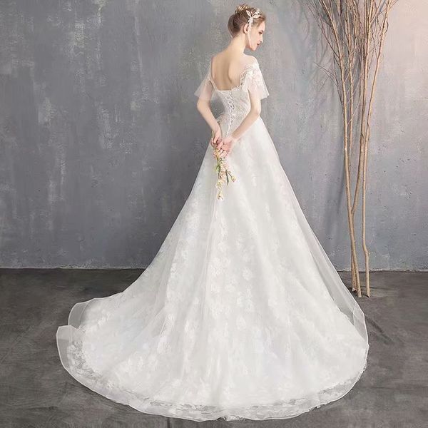 2021 new 1087; elegant lace-up bride's dress novia dressed bride-up tulle 59x3, Blue;red
2021 new 1087; elegant lace-up bride's dress novia dressed bride-up tulle 59x3, Blue;red