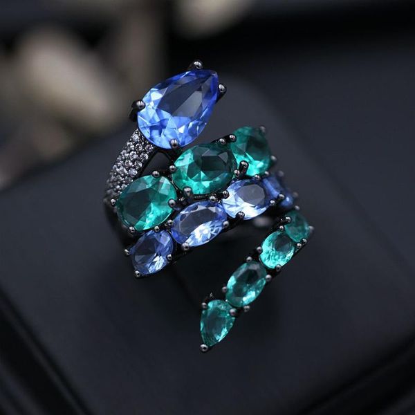 cluster rings classic luxury ring for women colorful cubic zircon green blue stones glass crystal snake finger fashion party jewelry, Golden;silver
cluster rings classic luxury ring for women colorful cubic zircon green blue stones glass crystal snake finger fashion party jewelry, Golden;silver