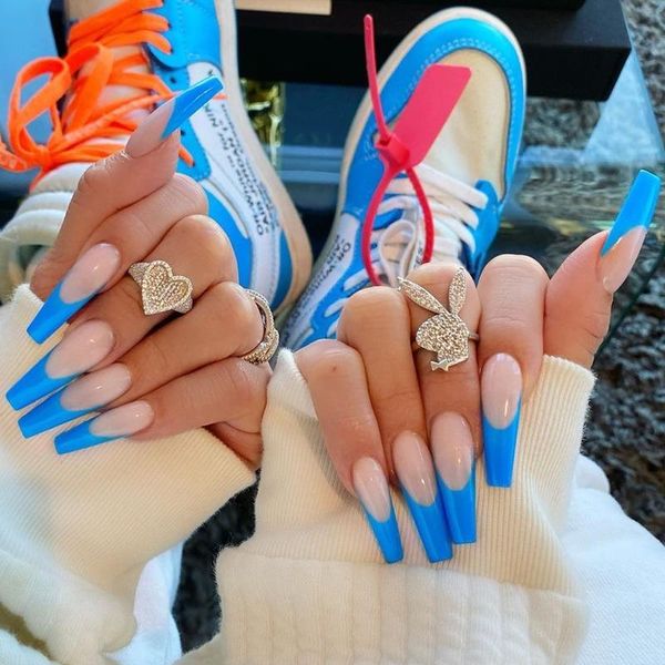 false nails ins long ballet blue french wear manicure nail patch waterproof removable piece, Red;gold
false nails ins long ballet blue french wear manicure nail patch waterproof removable piece, Red;gold