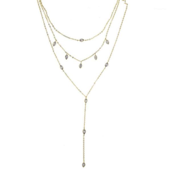 fashion dainty jewelry new bohemia beach + leaf cz charm style 3 layers chain link necklace gift women drop pendent necklace1, Golden;silver
fashion dainty jewelry new bohemia beach + leaf cz charm style 3 layers chain link necklace gift women drop pendent necklace1, Golden;silver
