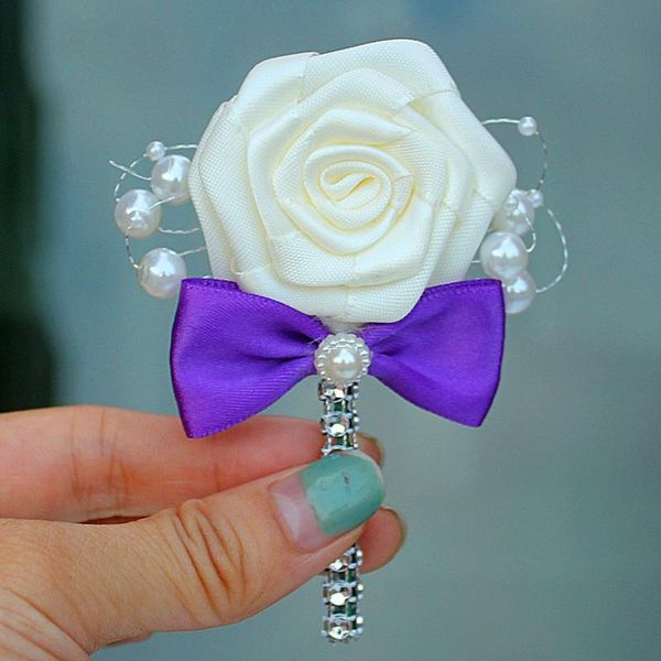 1 piece wedding ribbon corsage groomsman groom boutonniere party prom man corsage handmade fabric rose men suit brooch flower
1 piece wedding ribbon corsage groomsman groom boutonniere party prom man corsage handmade fabric rose men suit brooch flower