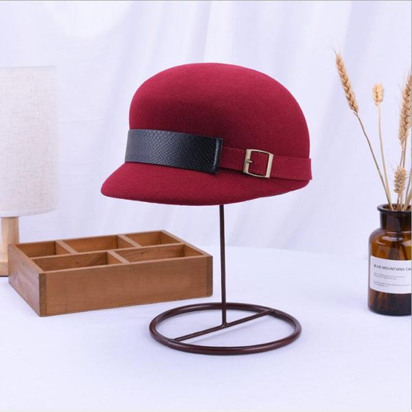 berets lady 100% wool visors hat girls fashion leisure cap leather buckle design equestrian women, Blue;gray
berets lady 100% wool visors hat girls fashion leisure cap leather buckle design equestrian women, Blue;gray