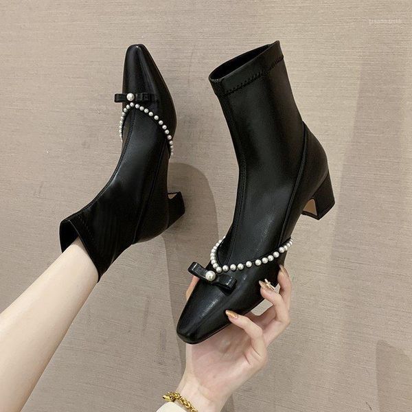 boots rimocy elegant ladies pearls ankle autumn winter 2021 comfortable med square heels short pu pleather shoes woman1, Black
boots rimocy elegant ladies pearls ankle autumn winter 2021 comfortable med square heels short pu pleather shoes woman1, Black