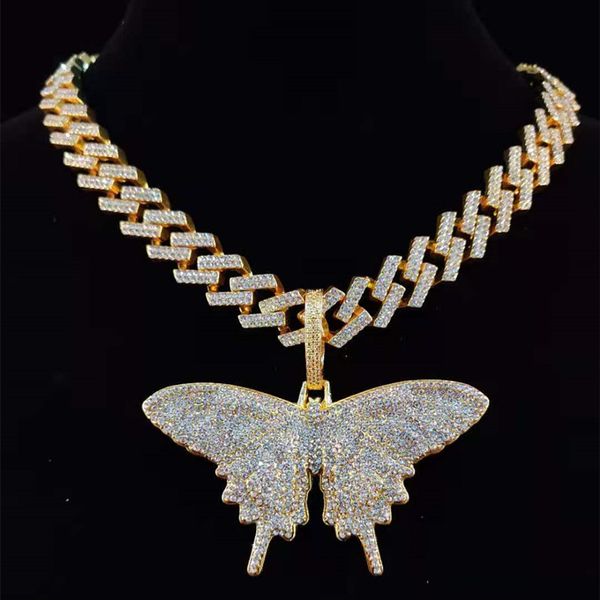 luxury big size aaa zircon men hip hop butterfly pendant necklace with 13mm cuban chain iced out bling hiphop necklace women jewelry fashion, Silver
luxury big size aaa zircon men hip hop butterfly pendant necklace with 13mm cuban chain iced out bling hiphop necklace women jewelry fashion, Silver