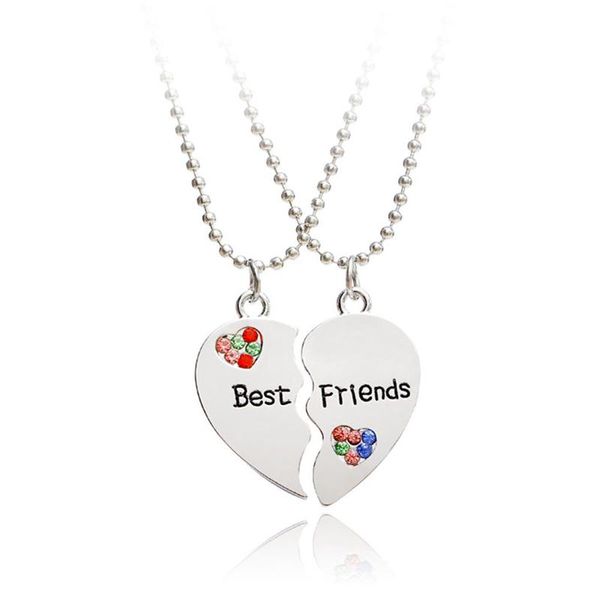 new broken heart style 2pcs set pendant necklace friend forever necklace jewelry women valentine's day gift, Silver
new broken heart style 2pcs set pendant necklace friend forever necklace jewelry women valentine's day gift, Silver
