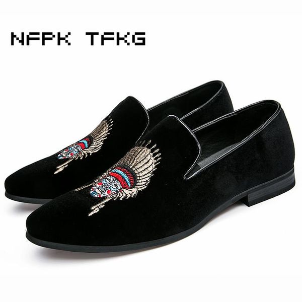 mens casual party night club wear breathable cow suede leather shoes embroidery design slip on driving shoe flats loafer zapatos, Black
mens casual party night club wear breathable cow suede leather shoes embroidery design slip on driving shoe flats loafer zapatos, Black