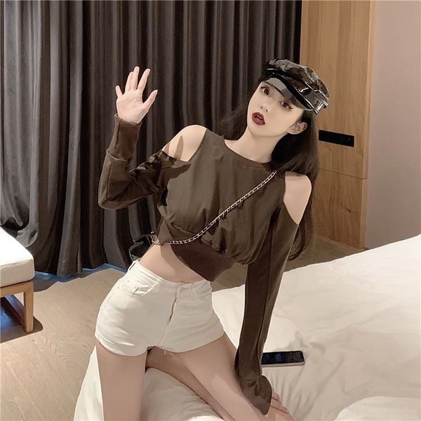 efitu newshoulder andwaist с длинным рукавом для женщин короткие женщин чувствуют свободно sweatersweater свитер нишу топ похудения топ для, Black
efitu newshoulder andwaist с длинным рукавом для женщин короткие женщин чувствуют свободно sweatersweater свитер нишу топ похудения топ для, Black