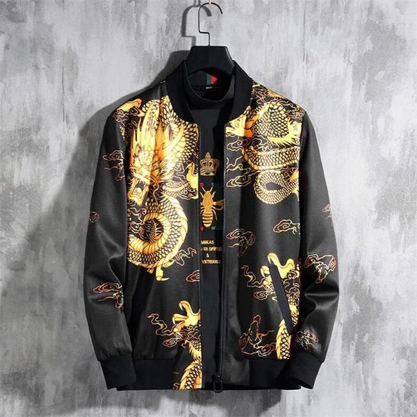 2020 autumn new golden dragon print jacket men streetwear bomber jackets mens hip hop coat men jacket coat windbreaker m-5xl, Black;brown
2020 autumn new golden dragon print jacket men streetwear bomber jackets mens hip hop coat men jacket coat windbreaker m-5xl, Black;brown