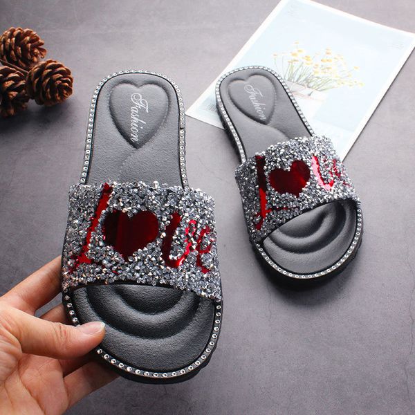 women slippers flat ladies casual crystal bling slides ladies open toe outside flip flops beach shoes summer female footwear x1020, Black
women slippers flat ladies casual crystal bling slides ladies open toe outside flip flops beach shoes summer female footwear x1020, Black