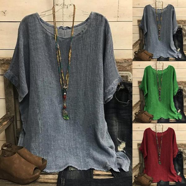 women's blouses & shirts plus size fashion cotton linen blouse loose o-neck tee casual summer ladies female women short sleeve blus, White
women's blouses & shirts plus size fashion cotton linen blouse loose o-neck tee casual summer ladies female women short sleeve blus, White
