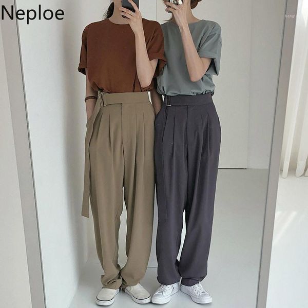 neploe korean style high waist lace up wide leg pants women solid color casual fashion straight loose long trousers lady 4a1551, Black;white
neploe korean style high waist lace up wide leg pants women solid color casual fashion straight loose long trousers lady 4a1551, Black;white