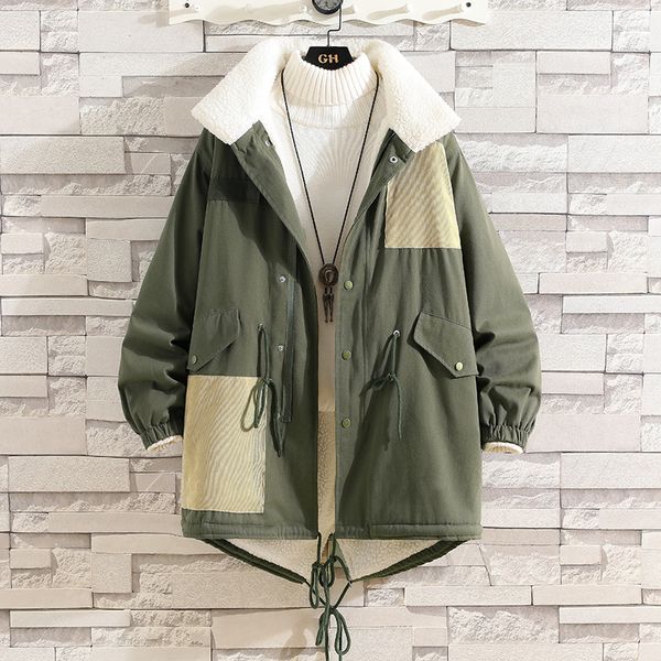 Windbreaker men's mid-length and velvet thick coat winter new British style men's Korean style trendy handsome cotton coat, Black
Windbreaker men's mid-length and velvet thick coat winter new British style men's Korean style trendy handsome cotton coat, Black