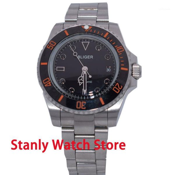 solid luxury bliger 40mm black dial ceramic rotating bezel stainless steel band date display miyota 8215 movement men's watch1, Slivery;brown
solid luxury bliger 40mm black dial ceramic rotating bezel stainless steel band date display miyota 8215 movement men's watch1, Slivery;brown