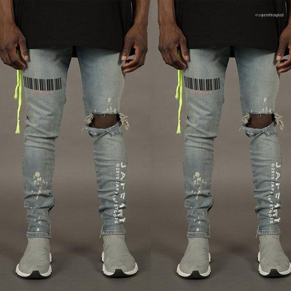men's jeans europe and america style for men printed with holes elasticity skinny gentleman trousers11, Blue
men's jeans europe and america style for men printed with holes elasticity skinny gentleman trousers11, Blue