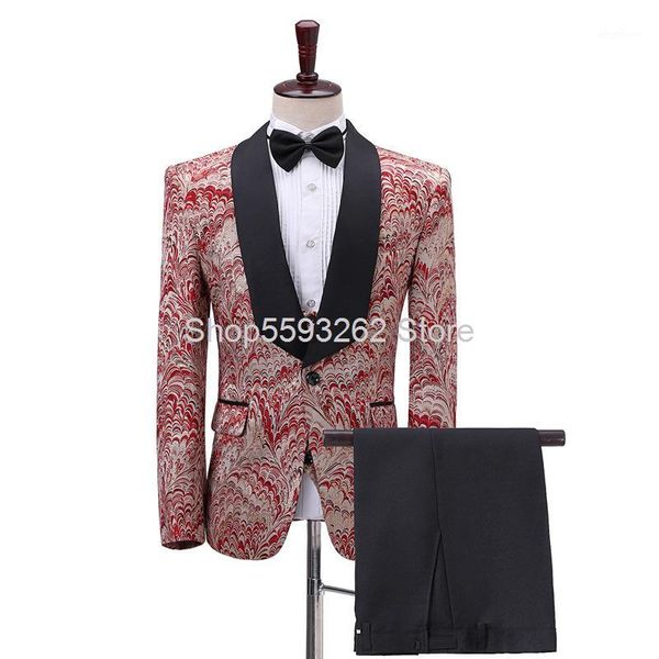 men's suits & blazers men wine red jacquard green fruit collar suit three-piece set performance male host groom po studio po1, White;black
men's suits & blazers men wine red jacquard green fruit collar suit three-piece set performance male host groom po studio po1, White;black