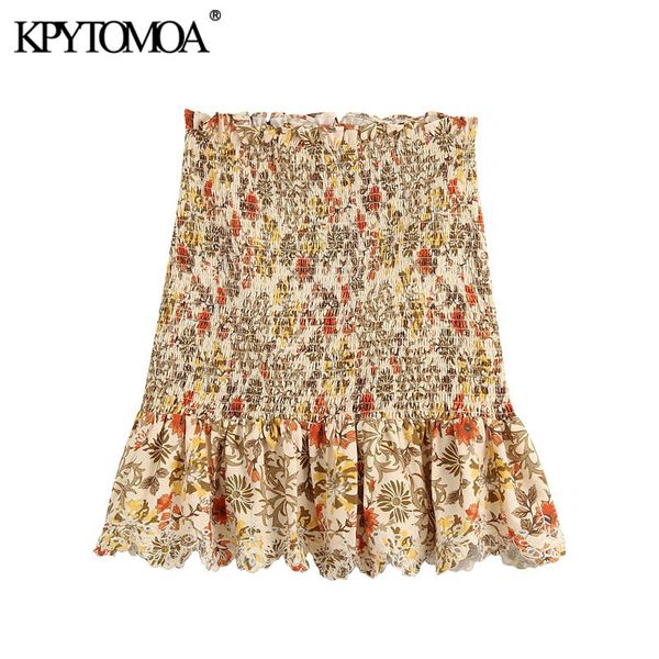 kpytomoa women 2020 fashion floral print smocked ruffled mini skirt vintage elastic waist hollow out embroidery female skirts 1014, Black
kpytomoa women 2020 fashion floral print smocked ruffled mini skirt vintage elastic waist hollow out embroidery female skirts 1014, Black