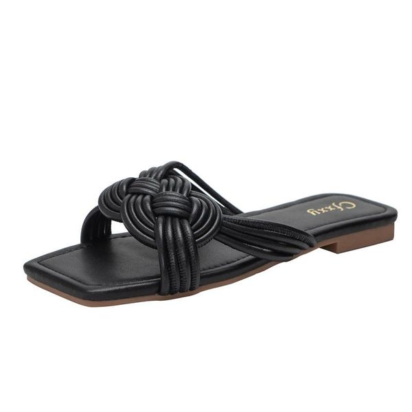 slippers women summer sandals 2021 beach fashion knitting open toe ladies shoes cross strap female slides rome flat flip flops, Black
slippers women summer sandals 2021 beach fashion knitting open toe ladies shoes cross strap female slides rome flat flip flops, Black