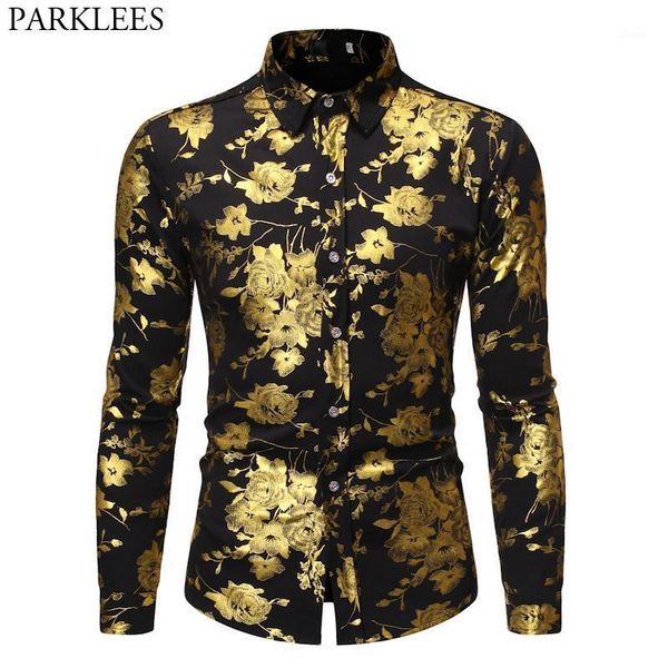 men's casual shirts men's golden rose luxury design dress 2021 autumn slim fit button down flowered printed stylish party club shi, White;black
men's casual shirts men's golden rose luxury design dress 2021 autumn slim fit button down flowered printed stylish party club shi, White;black