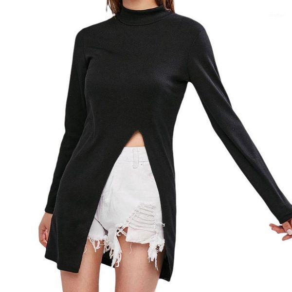 woman sweater knitted sweater solid color long sleeve round neck split pullover stand-up collar design side slit cloth1, White;black
woman sweater knitted sweater solid color long sleeve round neck split pullover stand-up collar design side slit cloth1, White;black