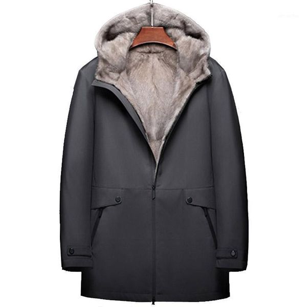 2020 quality gray men winter warm hooded real coat medium long 100% rex fur lined sleeve male real fur parkas1, Black
2020 quality gray men winter warm hooded real coat medium long 100% rex fur lined sleeve male real fur parkas1, Black