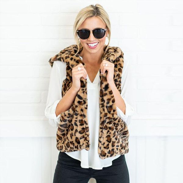 spring winter womens waistcoat leopard faux fur vest gilet jacket coat outwear cardigan outwear1, Black;white
spring winter womens waistcoat leopard faux fur vest gilet jacket coat outwear cardigan outwear1, Black;white