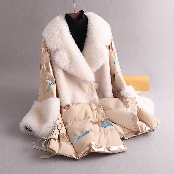 women's fur & faux 2021 natuarl wool coat women real long sleeve jacket fashion sheep shearing overcoat plus size turn down collar q282, Black
women's fur & faux 2021 natuarl wool coat women real long sleeve jacket fashion sheep shearing overcoat plus size turn down collar q282, Black