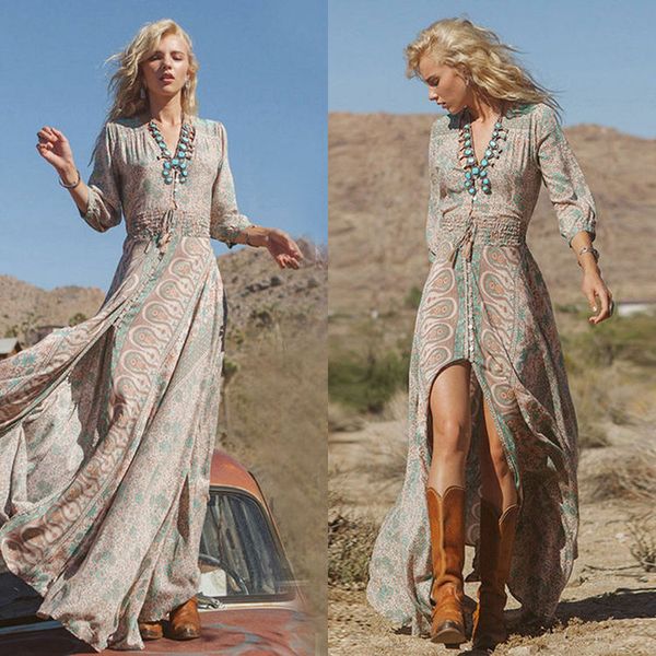 women summer chiffon high waist long maxi dress ladies three quarter print party evening beach dresses kg-976, Black;gray
women summer chiffon high waist long maxi dress ladies three quarter print party evening beach dresses kg-976, Black;gray