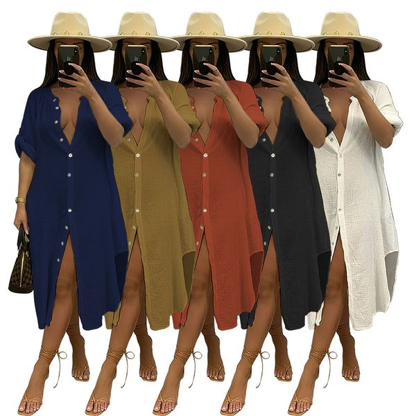 casual dresses european and american women's clothing fabric washed cotton pure color multi-color long skirt, Black;gray
casual dresses european and american women's clothing fabric washed cotton pure color multi-color long skirt, Black;gray