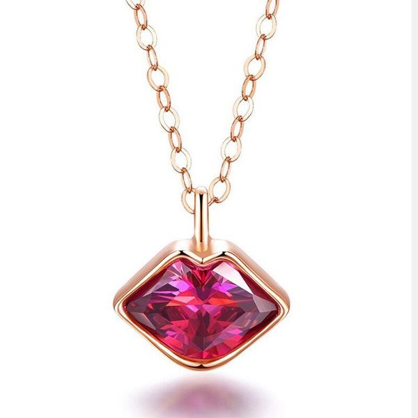 pendant necklaces authentic pure silver 925 rose gold red mouth lip necklace in jewelry chain fashion for women
pendant necklaces authentic pure silver 925 rose gold red mouth lip necklace in jewelry chain fashion for women