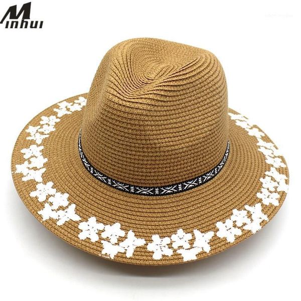 wide brim hats minhui 2021 women casual flowers graffiti straw hat chapeau feminino beach sun female caps1, Blue;gray
wide brim hats minhui 2021 women casual flowers graffiti straw hat chapeau feminino beach sun female caps1, Blue;gray
