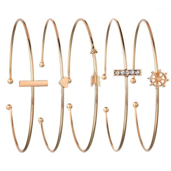 bracelet 5pcs / set woman jewelry diamond metal arrow open for girls mother's day gift1, White
bracelet 5pcs / set woman jewelry diamond metal arrow open for girls mother's day gift1, White