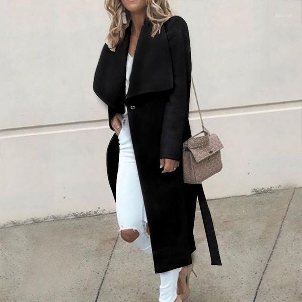women's autumn coat solid color slim fit trench ladies loose casual thick blend coat autumn winter warm long plus size1, Tan;black
women's autumn coat solid color slim fit trench ladies loose casual thick blend coat autumn winter warm long plus size1, Tan;black