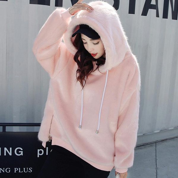 imitation coat 2020 autumn and winter loose hooded plus velvet thick warm fashion hoodie female faux fur coat, Black
imitation coat 2020 autumn and winter loose hooded plus velvet thick warm fashion hoodie female faux fur coat, Black