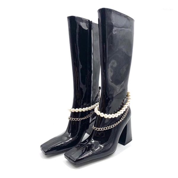 women boots winter high heels zip pearl chain mid-calf shoes japan style goth dark female sneakers brand high street fashion1, Black
women boots winter high heels zip pearl chain mid-calf shoes japan style goth dark female sneakers brand high street fashion1, Black