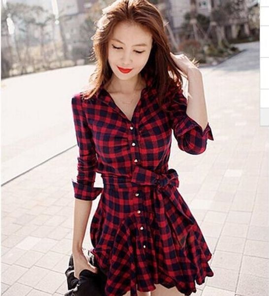 yvgdo spring plaid autumn plaid women's slim long sleeve red new temperament waist closing autumn and dress dress shirt dresswinter shi, Black;gray
yvgdo spring plaid autumn plaid women's slim long sleeve red new temperament waist closing autumn and dress dress shirt dresswinter shi, Black;gray