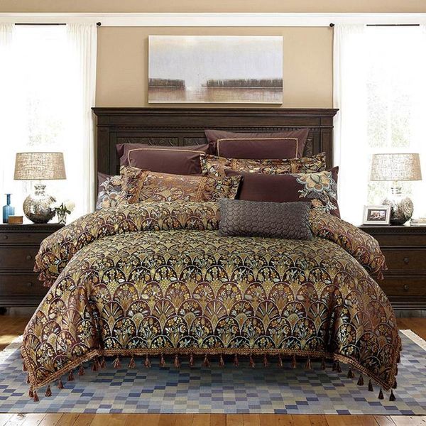 svetanya bohemian golden embroidery jacquard luxury bedding set cotton satin bed duvet cover king size bed sheet set1
svetanya bohemian golden embroidery jacquard luxury bedding set cotton satin bed duvet cover king size bed sheet set1