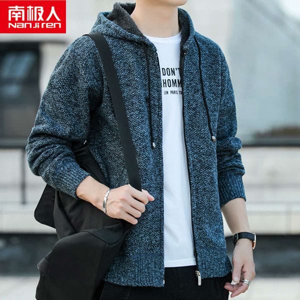 south polar autumn and youth men's plush sweater korean fashion coat cardigan winter warm top, Black
south polar autumn and youth men's plush sweater korean fashion coat cardigan winter warm top, Black