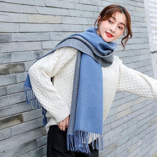 scarves cashmere women scarf warm shawl foulard femme kerchief wool stole head neck long winter for ladies 2021, Blue;gray
scarves cashmere women scarf warm shawl foulard femme kerchief wool stole head neck long winter for ladies 2021, Blue;gray