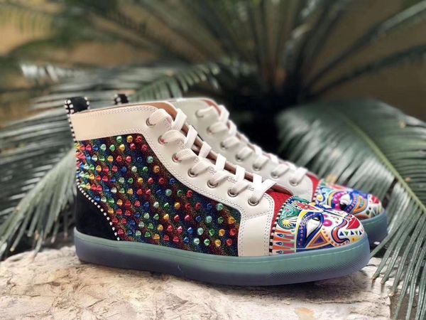 luxury red soles shoes luxuious brand face print toe colorful glitter spikes orlato red bottom sneaker tribalouis flat high-casual party, Black
luxury red soles shoes luxuious brand face print toe colorful glitter spikes orlato red bottom sneaker tribalouis flat high-casual party, Black