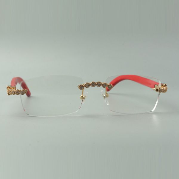 2022 natural red wooden glasses frame 3524012 with luxury bouquet diamonds for unisex, size: 56-36 -18-135mm, Silver
2022 natural red wooden glasses frame 3524012 with luxury bouquet diamonds for unisex, size: 56-36 -18-135mm, Silver