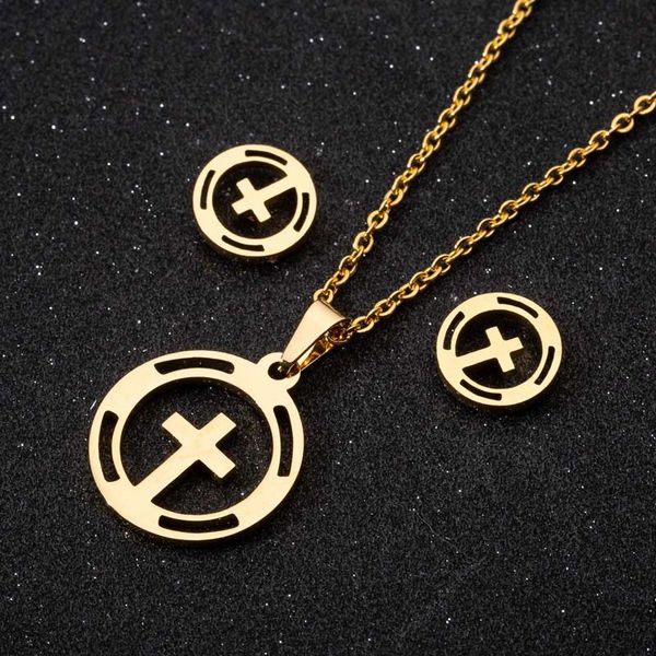 jumplim fashion jewelry round cross necklace earring set friend gift necklace for women aesthetic kpop pendant choker chain, Silver
jumplim fashion jewelry round cross necklace earring set friend gift necklace for women aesthetic kpop pendant choker chain, Silver