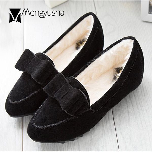 plush bowknot suede flats solid winter slip on loafers comfy moccasins handsew pointed toe height increasing shoes women size 42, Black
plush bowknot suede flats solid winter slip on loafers comfy moccasins handsew pointed toe height increasing shoes women size 42, Black