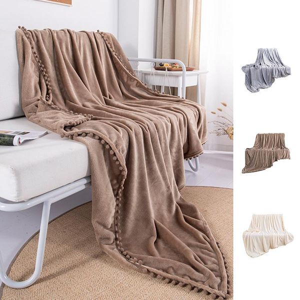100*150cm soft warm winter blanket microfiber thickened tassel ball coral fleece blanket sheet bedspread sofa flannel
100*150cm soft warm winter blanket microfiber thickened tassel ball coral fleece blanket sheet bedspread sofa flannel